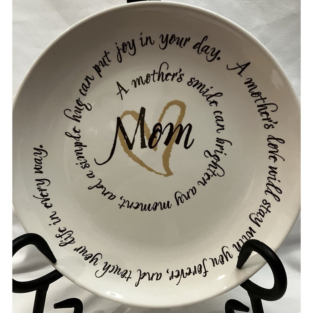 Carson Mom Mothers Love Decorative Trinket Hanging Wall Plate VTG Ceramic Beige